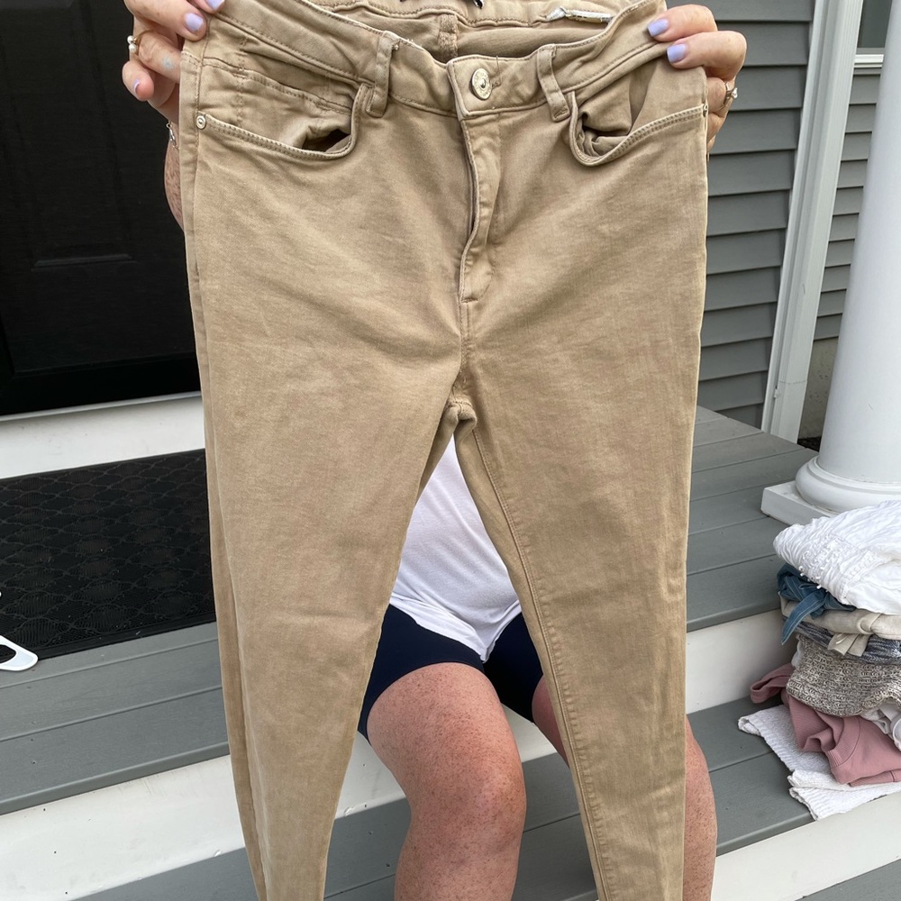 Zara basic khaki pants